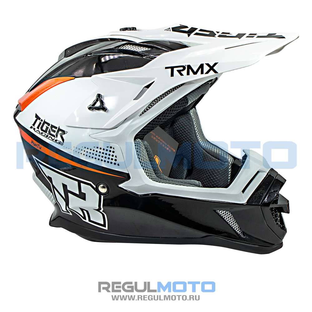 Шлем Kioshi TR кроссовый (H637) (Белый/ черный/ красный, М, 111555-1)