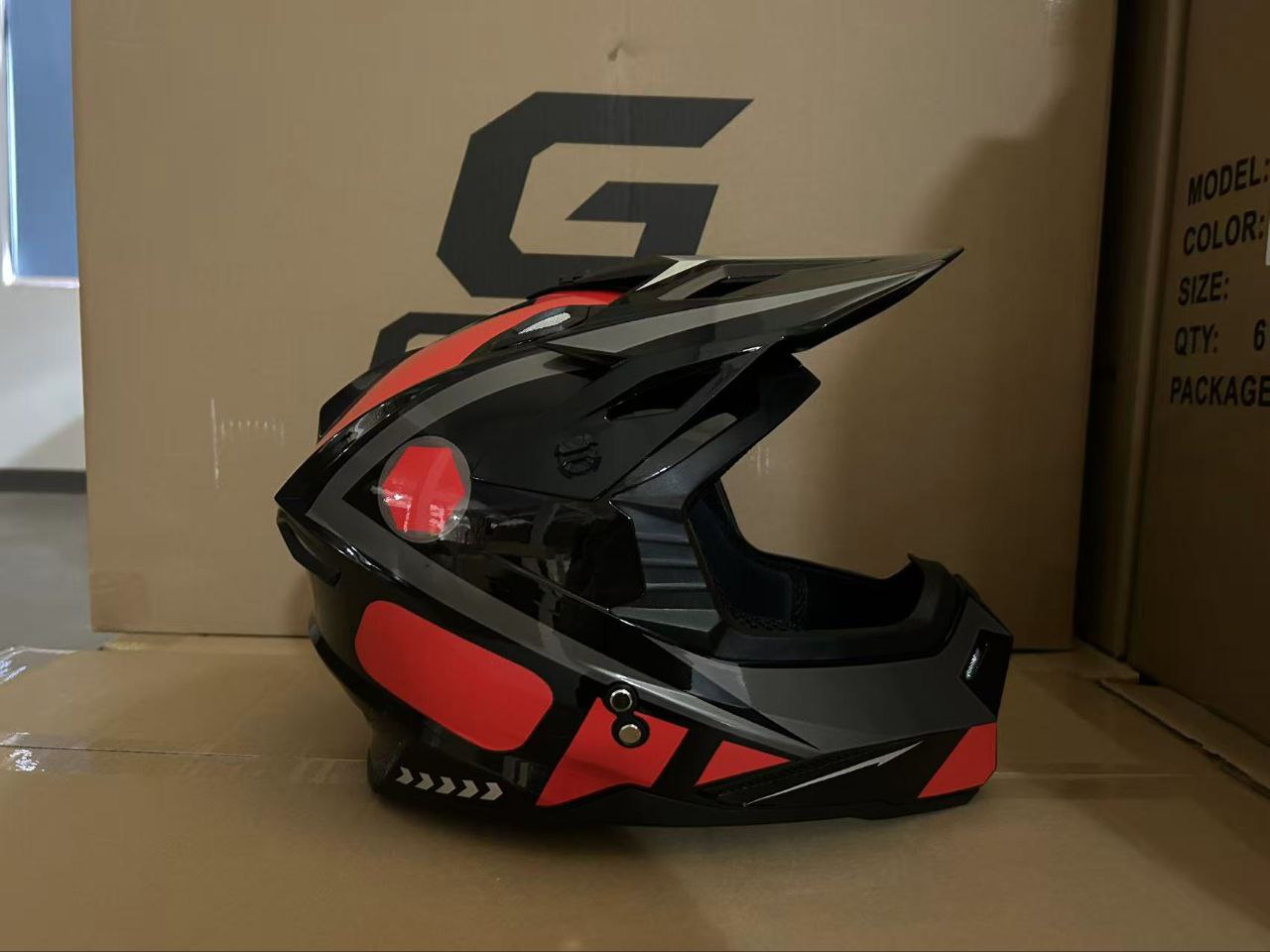 Мотошлем GRID VOLT Black/Red Размер XXL