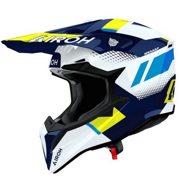 Шлем Airoh WRAAAP VISION Yellow/Blue Gloss, L